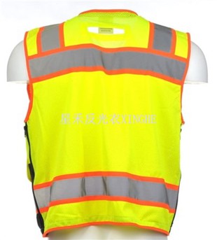 Vest Sábháilteachta Bun Dubh Cineál R Aicme R 2 - Dúnadh zipper